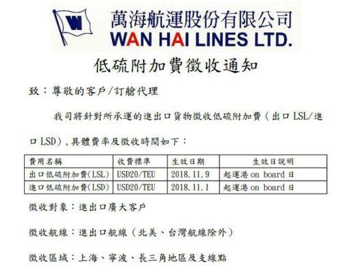LSS是什么意思？一文解析航运低硫附加费