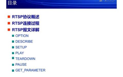 RTSP协议详解：流媒体播放控制协议