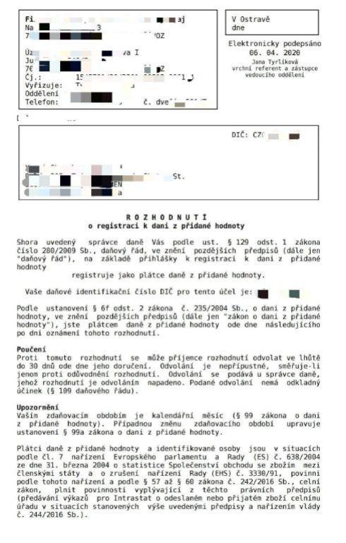 捷克vat申请流程及注意事项